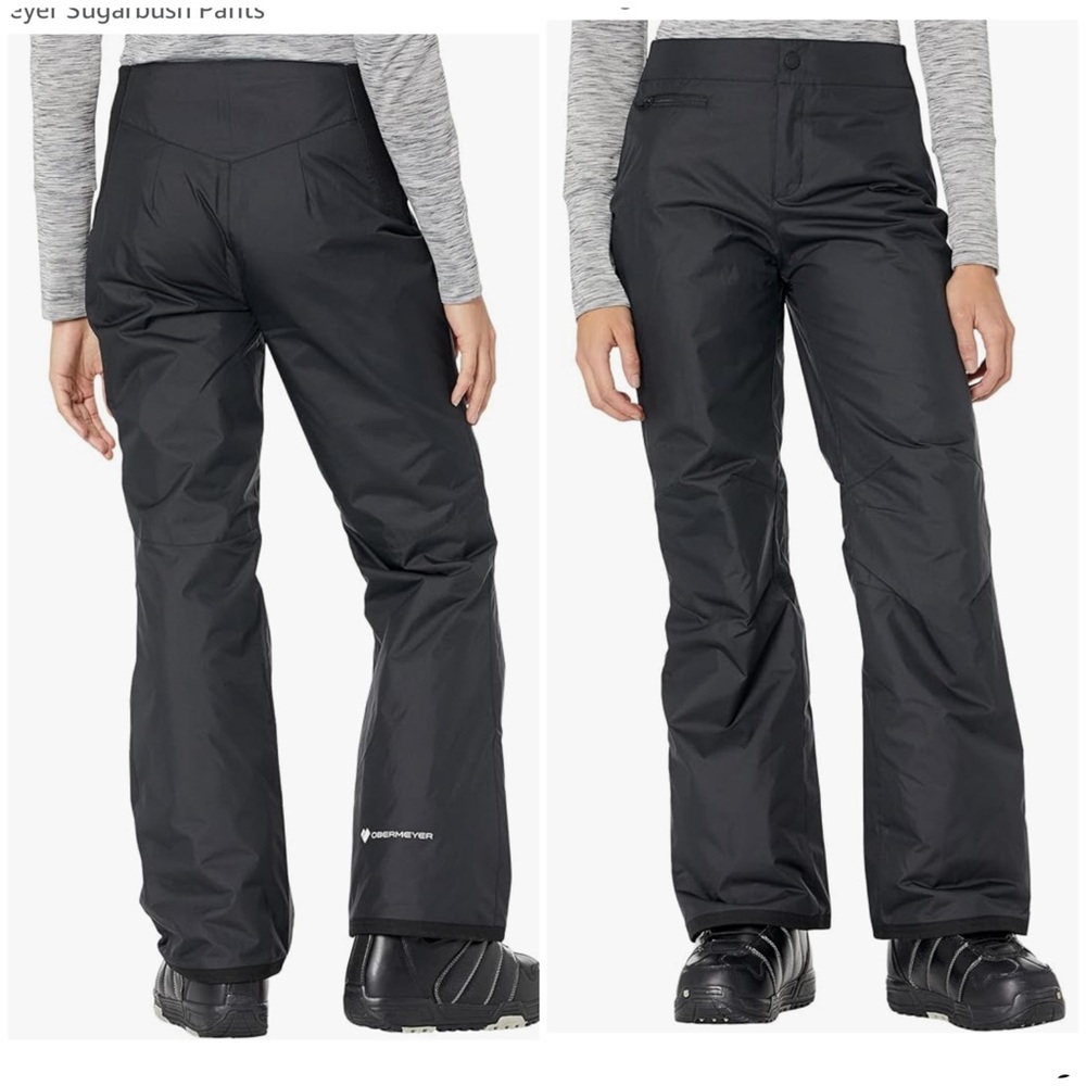 Obermeyer Sugarbush black ski snow pants size 16 Short